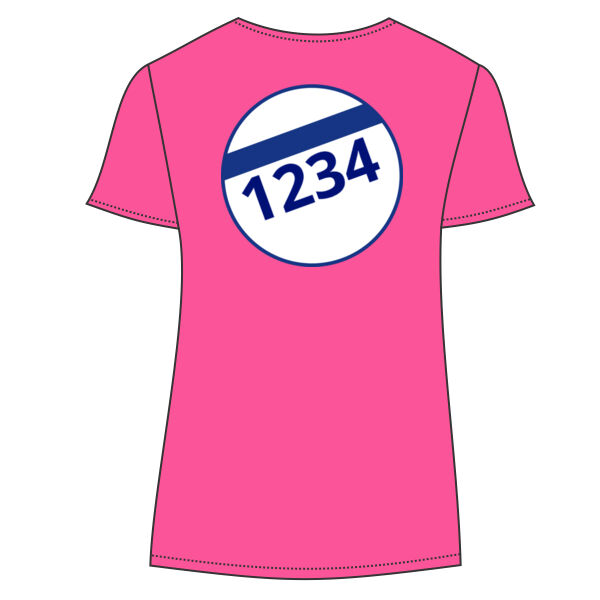 Streaker Ladies V Neck T shirt 2 logos Thumbnail